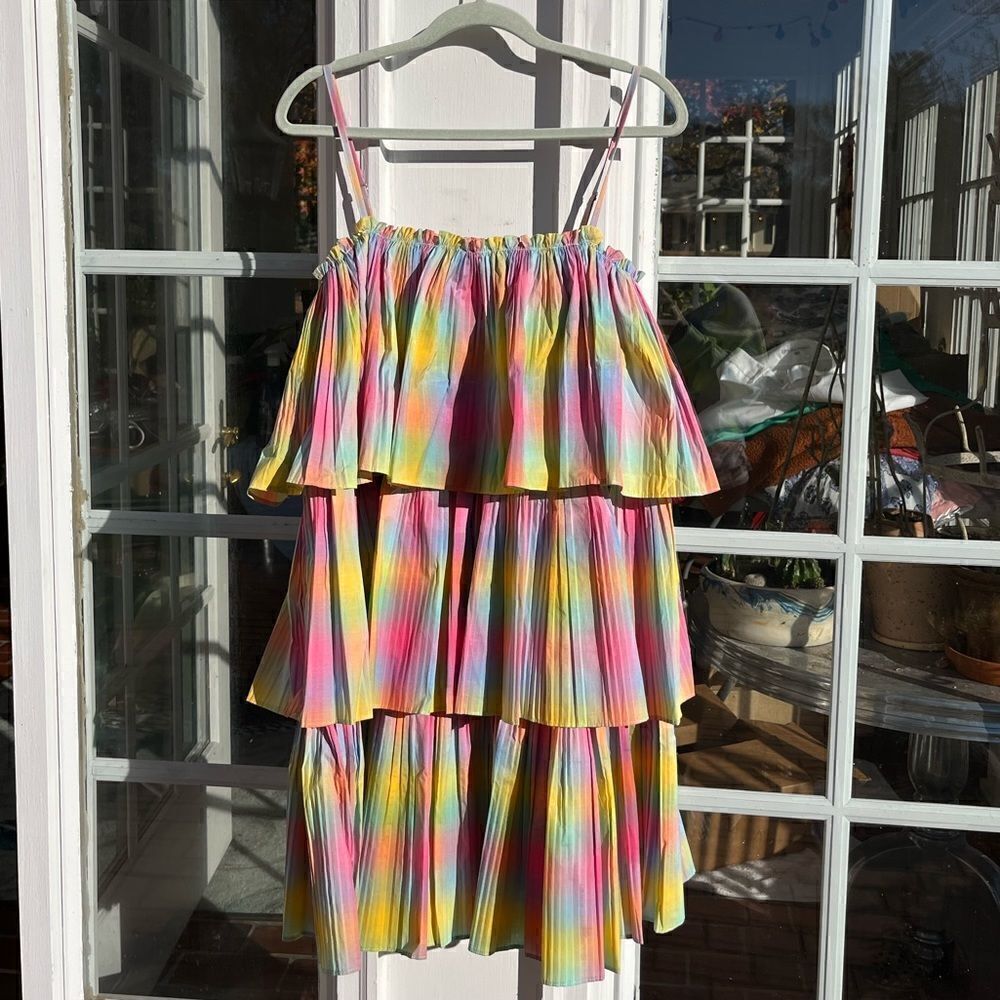 Anthropologie Beatrice B Square Neck Tiered Dress NWT - Picture 12 of 16